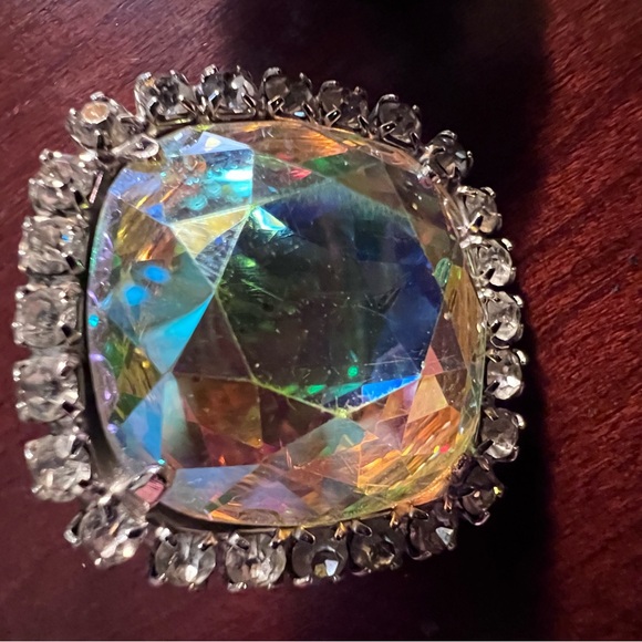 Vintage VENDOME Multi-Color Rhinestone Clip-On Earrings - Picture 2 of 4